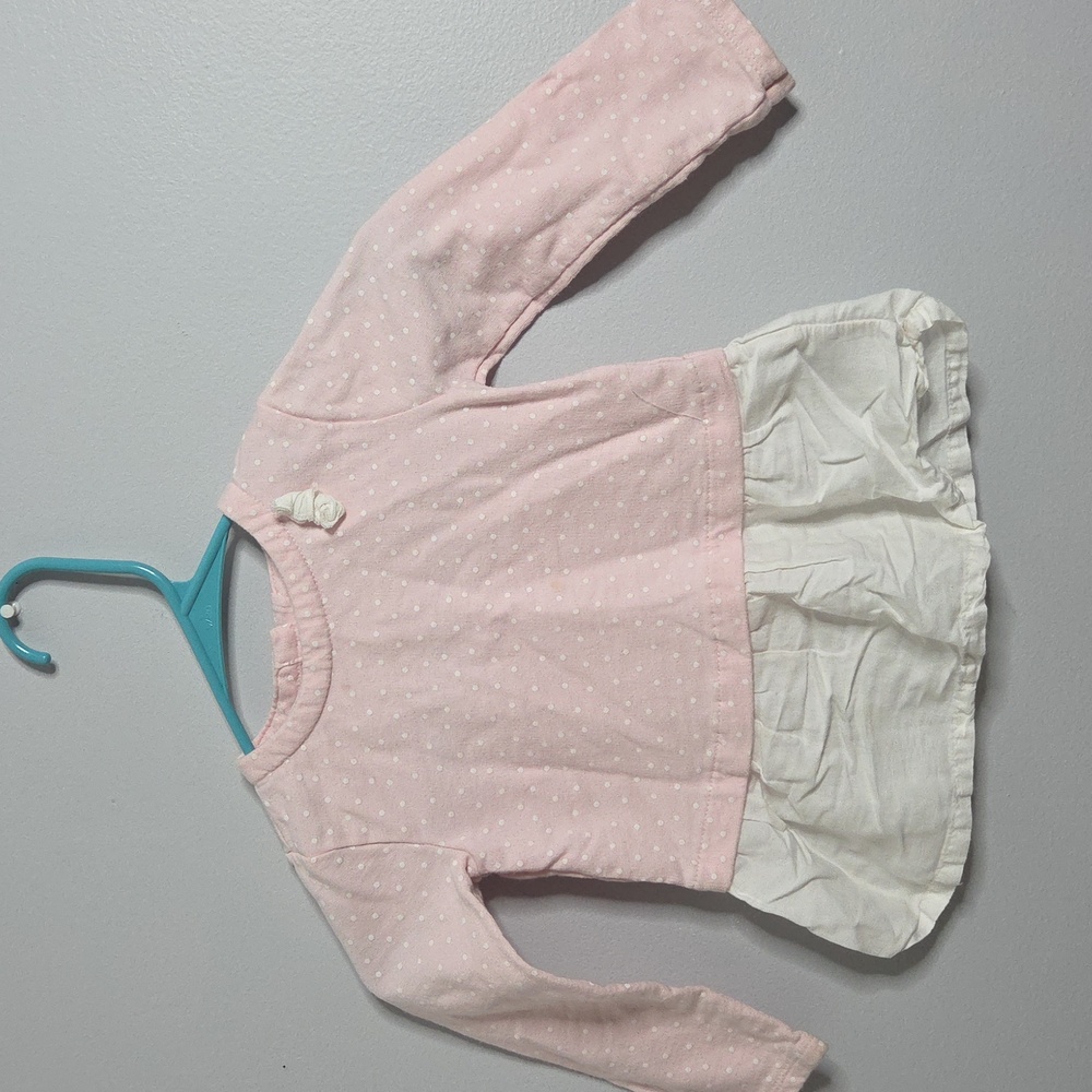 Carter's Pink and White Long Sleeve Kids Top